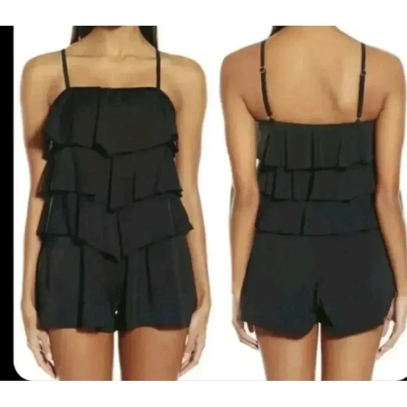 Fit4u Other - Fit 4 Ur Hips Solid 3 Tier V Hem Mesh Bandeau Romper Swimsuit‎ Size 8
